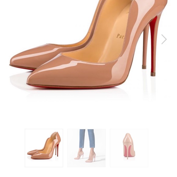 COPY - Brand New Hot Chick Christian Louboutin shoes in Nude. 100mm - Picture 4 of 7